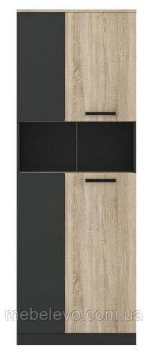 Пенал Офіс Нью REG4D  2240х800х400мм антрацит + дуб сонома  Гербор