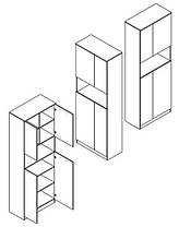 Пенал Офіс Нью REG4D 2240х800х400мм антрацит + дуб сонома Гербор, фото 2