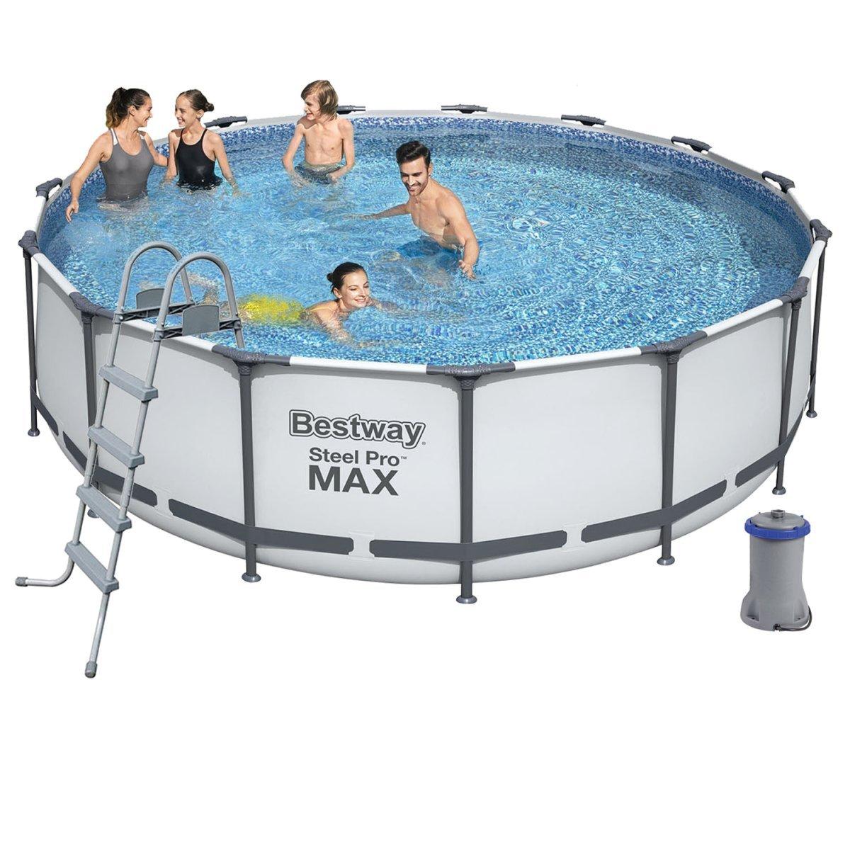 Каркасний басейн Bestway 56438 (457х122 см) з картриджним фільтром і драбиною