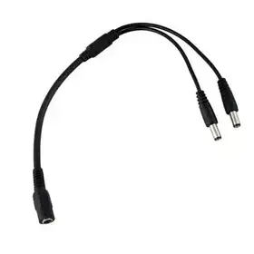 Роз'єм DC Power, роздільник Female х 2 Male (5.5x2.1mm). Конектор для світильника