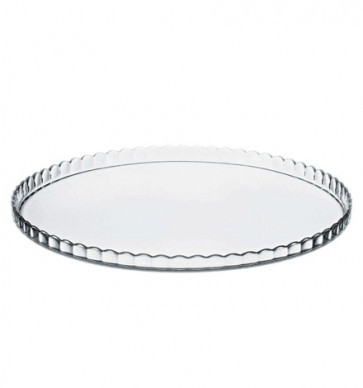 Кругле прозоре плоске блюдо Патісерія з фігурною облямівкою Pasabahce 32.2 см (10345), фото 1