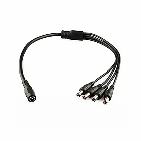 Роз'єм DC Power, дільник Female х 4 Male (5.5x2.1mm). Світло для акваріума своїми.