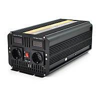 Інвертор напруги POWERMASTER, 24V/220V, 2500 W з модифікованою синусоїдою, 2 Shuko, клемами