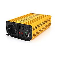 Інвертор напруги Mexxsun MXSPSW-300, 12V/220V, 300 W з правильною синусоїдою, 1 Shuko, клемні дроти, Q8