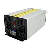 Інвертор напруги RITAR RSC-3000, 12V/220V, 3000 W з правильною синусоїдою, 2xShuko, 1xUSB, клемні дроти,