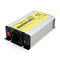 Інвертор напруги RITAR RSC-300, 12V/220V, 300 W з правильною синусоїдою, 1xShuko, 1xUSB, клемні дроти,