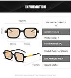 Прямокутні окуляри, вінтажні сонцезахисні окуляри. Ретро. Середземноморський стиль., фото 6