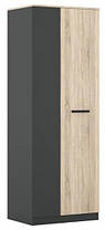 Шафа Офіс Нью SZF2D 2240х800х570мм антрацит + дуб сонома Гербор, фото 3