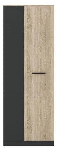 Шафа Офіс Нью SZF2D  2240х800х570мм антрацит + дуб сонома  Гербор