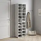 Високий стелаж під взуття на 22 комірки Зручна взуттєва полиця з ЛДСП Обувниці відкритого типу в передпокій, фото 2