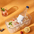 Форма для льоду з контейнером та щипцями, 23x12х10см / Контейнер для заморожування / Кухонний лоток під кубики льоду, фото 6