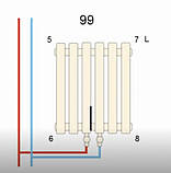 Дизайнерський вертикальний радіатор опалення ARTTIDESIGN Livorno 4/1800/272/50 білий матовий, фото 2