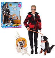 Игровой набор для девочек кукла Кен Defa Lucy с собакой и аксесуарами 8429-D 30 см