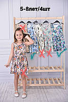Плаття дитяче для дівчинки котон Квіти розмір 5-8 років, колір уточнюйте під час замовлення