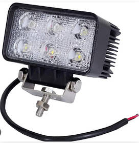 Фара LED 6 діода на ближній 9-30V 18W 110*60*50