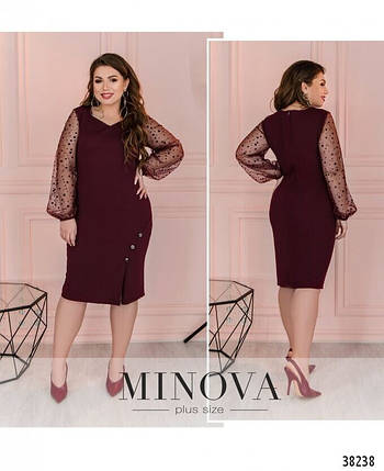 Витончена жіноча сукня, тканина "Креп-дайвінг" 54, 56 розмір 54, фото 1