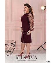 Витончена жіноча сукня, тканина "Креп-дайвінг" 54, 56 розмір 54, фото 3