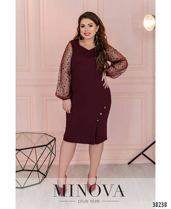 Витончена жіноча сукня, тканина "Креп-дайвінг" 54, 56 розмір 54, фото 2