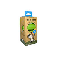 Poo Bags Биоразлагаемые гигиенические пакеты для уборки за собакой 120 шт. без запаха