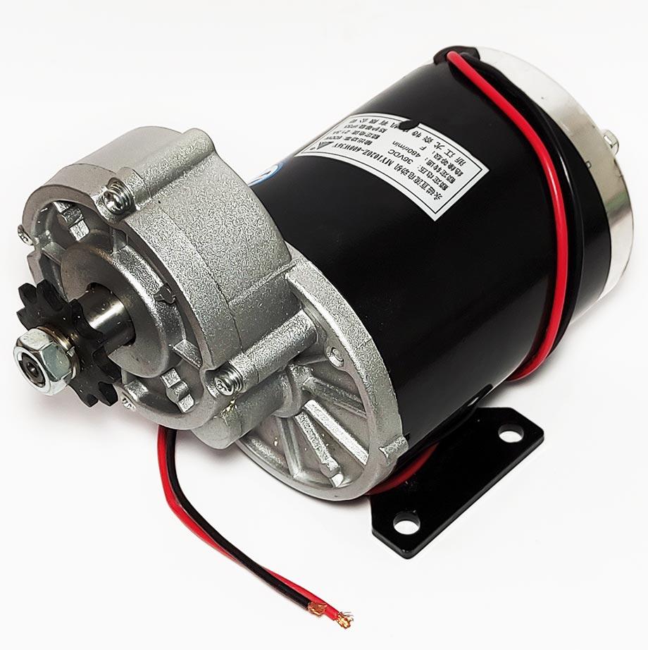 Електромотор із редуктором 36V 600W колекторний