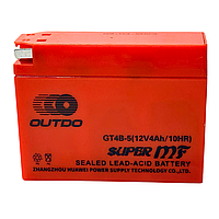 Аккумулятор GT4B-5 12V4Ah/10HR кислотный таблетка узкая 04.03.21 Outdo