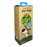 Poo Bags Биоразлагаемые гигиенические пакеты для уборки за собакой 315 шт. без запаха