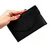 Жіночий чорний жіночий гаманець-клатч, фото 3