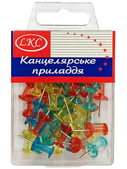 Кнопки-цвяхи LKC 45шт. пластик. в пласт футл 1012