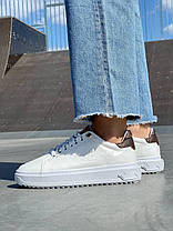 Жіночі Кросівки Louis Vuitton Sneakers Pendant White Brown / Луї Віттон Снікерс Педант Білі з Коричневим, фото 2
