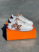 Жіночі Кросівки Louis Vuitton Sneakers Pendant White Brown / Луї Віттон Снікерс Педант Білі з Коричневим, фото 5