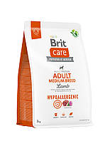 Brit Care Dog Hypoallergenic Adult Medium Breed 3кг гипоаллергенный корм Брит Кеа средних пород с ягненком