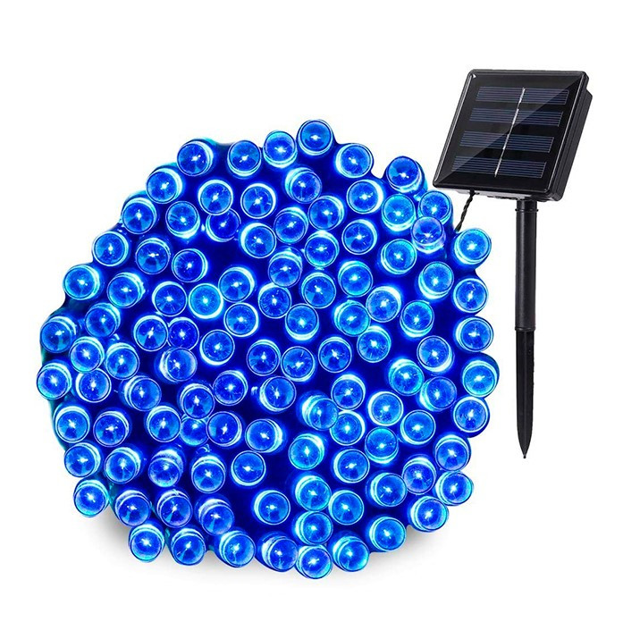 Гірлянда на сонячній батареї 200 LED колір Синій