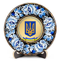 Тарелка с петриковской росписью "Украина" (d-17 см) TR0432