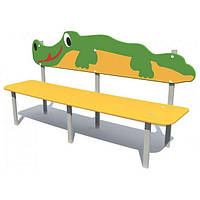 Лавочка Крокодил детская на площадку (скамейка для ребёнка)