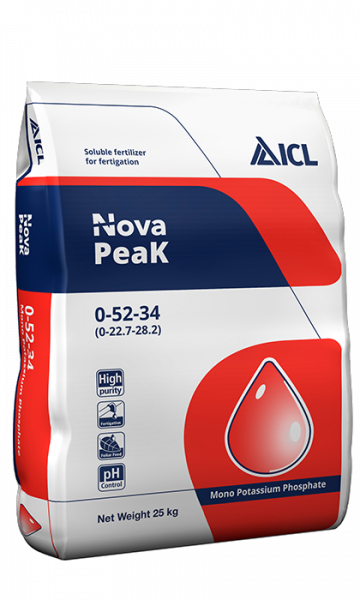 Монокалій фосфат (Монофосфат калію) 0-52-34 Nova Peak, ICL — 25 кг