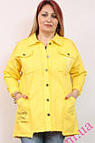 Пыджак жіночій на літо жовтого кольору бавовна 54 56 Ritafink, фото 3