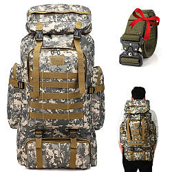 Тактичний рюкзак 80л, 72х34х17 см, М13 + Подарунок Тактичний ремінь 145 см з пряжкою / Чоловічий рюкзак