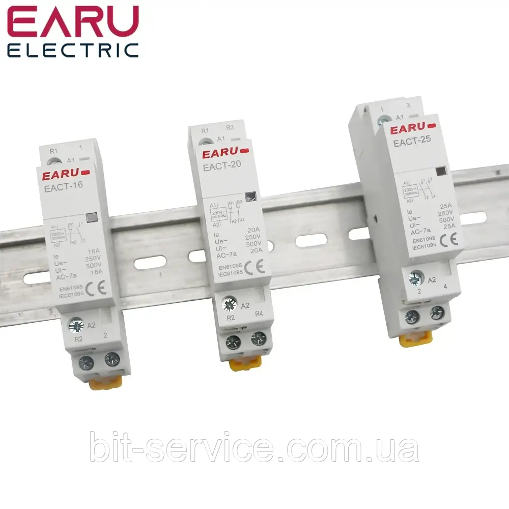 Модульний контактор EARU 2P 25A 2NO