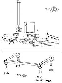 Рами, направляючі, візки