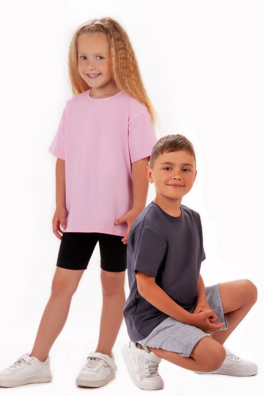 Дитяча однотонна футболка "Oversize"