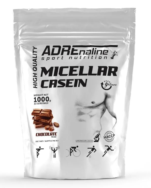 Протеїн казеїновий ADRENALINE MICELAR CASEIN 1000 грам Смак: Шоколад, фото 1