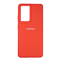 Чохол Silicone Case Premium для Samsung S21 Ultra Red