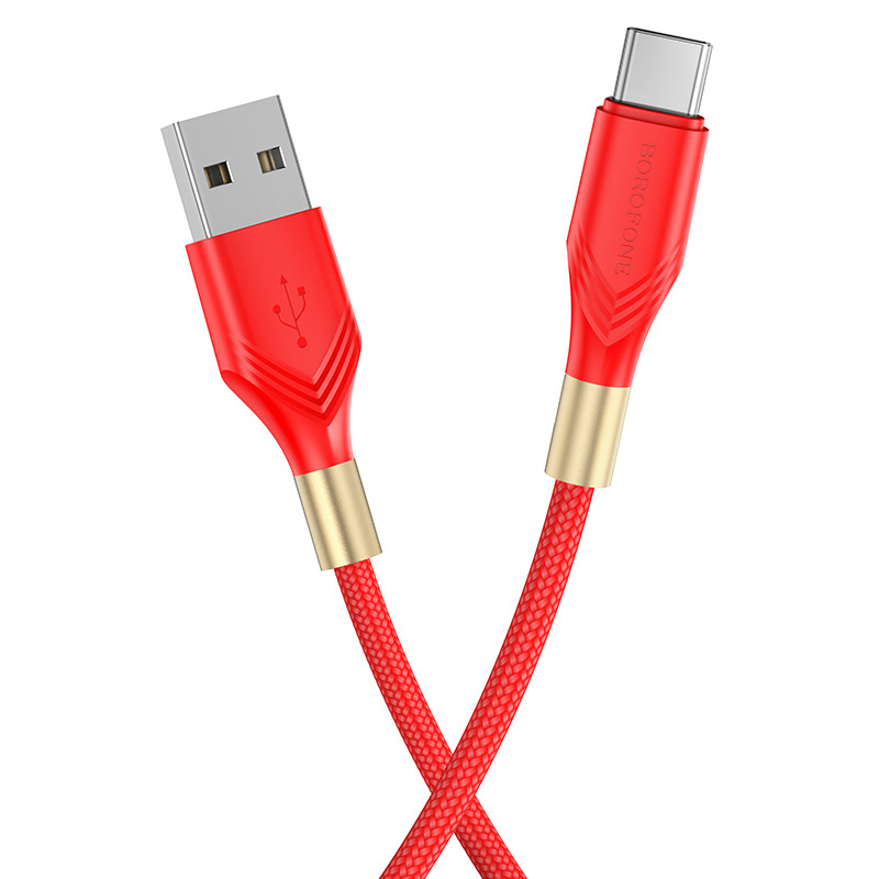 Кабель для зарядки Type-C Android BOROFONE BX92 |1м/3A| Червоний