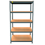 Металевий стелаж MRL-1800 ( 900x450) чорний, фото 2