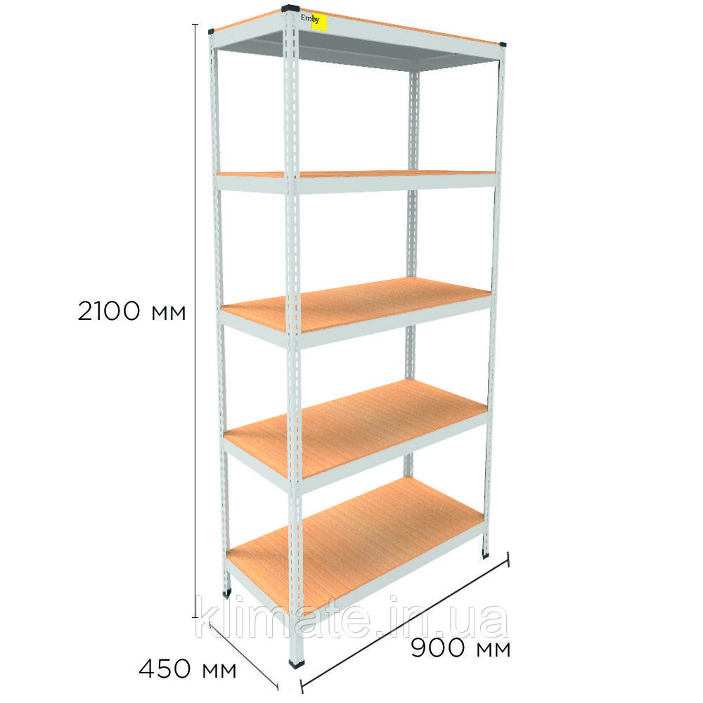 Металевий стелаж MRL-2100 ( 900x450) білий