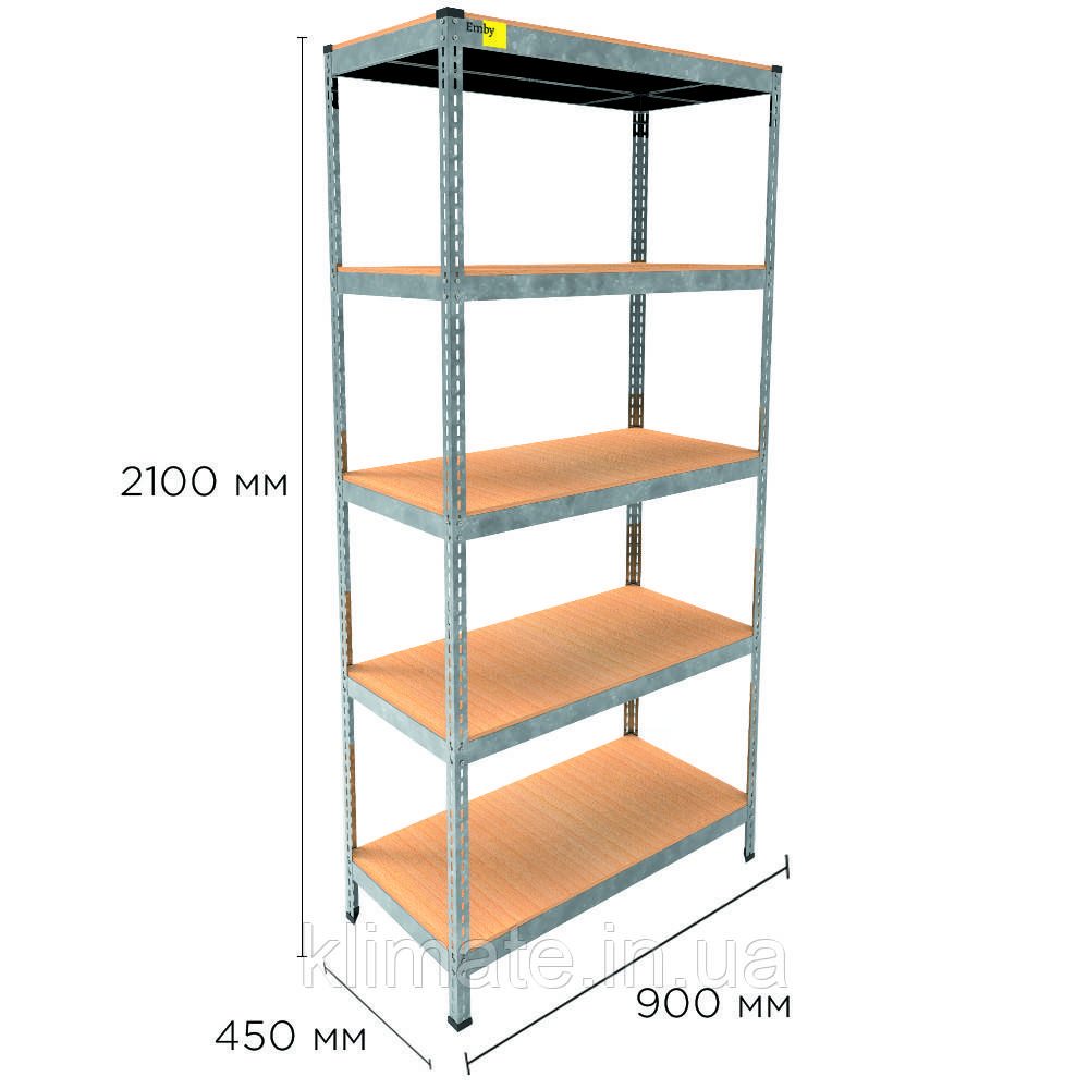 Металевий стелаж MRL-2100 ( 900x450) оцинкований