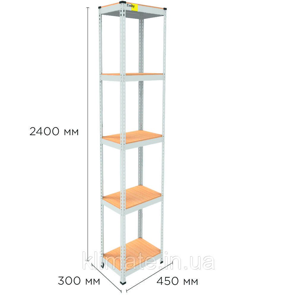Металевий стелаж MRL-2400 ( 450x300) білий