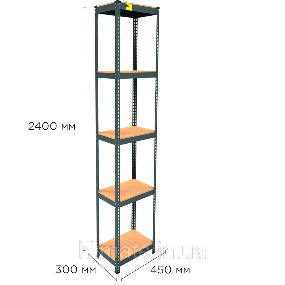 Металевий стелаж MRL-2400 ( 450x300) чорний