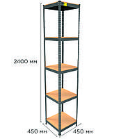Металевий стелаж MRL-2400 ( 450x450) чорний