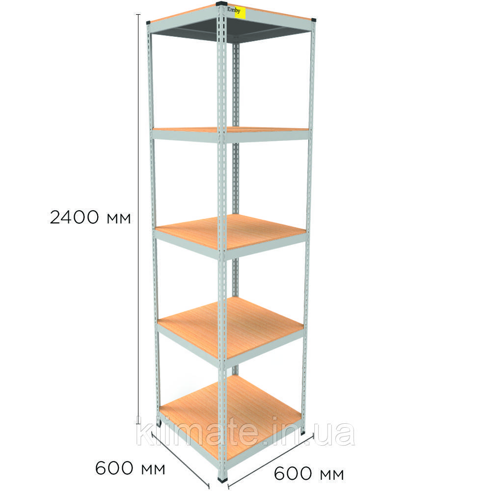 Металевий стелаж MRL-2400 ( 600x600) білий